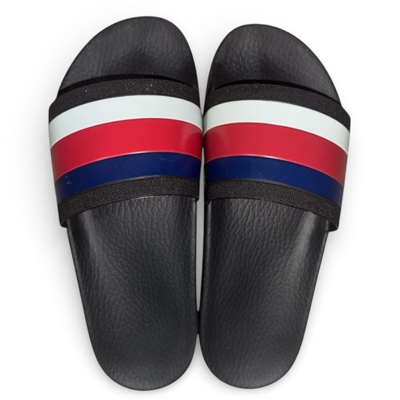 Gucci Shoes - Gucci Pursuit Pool Slides Red Blue Sylvie Web Stripe Unisex Womens 7.5 8 Mens 6